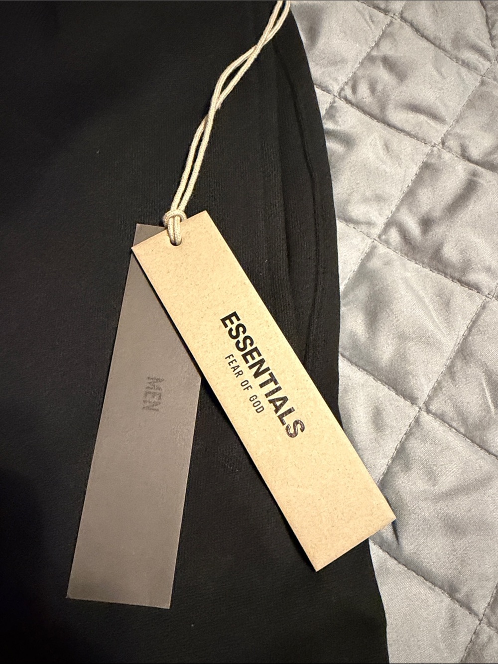 Essentials Fear of God Men's Black Jogger Sweatpants with Logo - Picture 2 of 3